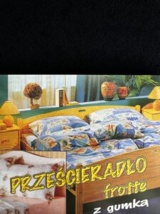 PRZEŚCIERADŁO FROTTE Z GUMKĄ-CZARNE 023
