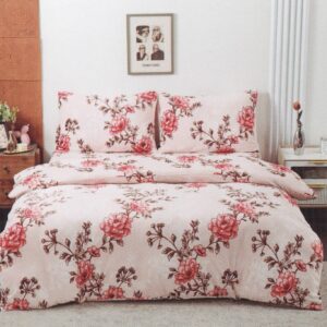 POŚCIEL POLAROWA 160X200 RÓŻOWA W KWIATY