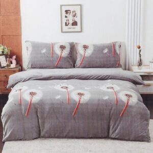 POŚCIEL POLAROWA 160X200 SZARA W DMUCHAWCE