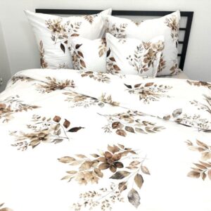 POŚCIEL BAWEŁNA D’LUX 220×200 POLSKA POŚCIEL 1206-2 BRĄZOWE GAŁĄZKI