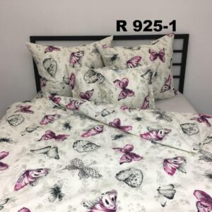 POŚCIEL BAWEŁNA D’LUX 160×200 POLSKA POŚCIEL 925-1 RÓŻOWE MOTYLE