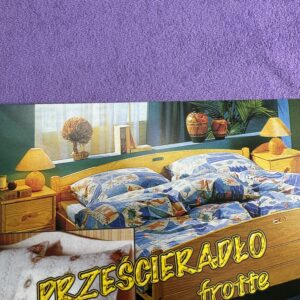 PRZEŚCIERADŁO FROTTE Z GUMKĄ- CIEMNO FIOLETOWE 010