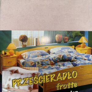 PRZEŚCIERADŁO FROTTE Z GUMKĄ- BRUDNY RÓŻ 007