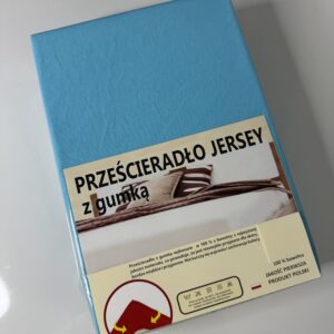 PRZEŚCIERADŁO JERSEY Z GUMKĄ PRODUKT POLSKI - BŁĘKITNE - 0020