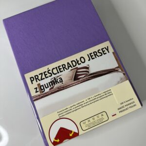 PRZEŚCIERADŁO JERSEY Z GUMKĄ PRODUKT POLSKI - FIOLETOWE- 0009