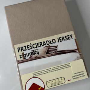 PRZEŚCIERADŁO JERSEY Z GUMKĄ PRODUKT POLSKI - BEŻOWE - 0004