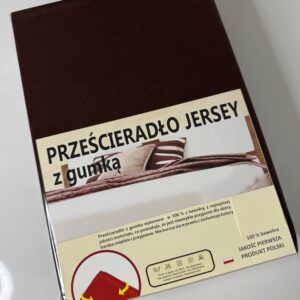 PRZEŚCIERADŁO JERSEY Z GUMKĄ PRODUKT POLSKI - BRĄZOWE - 0006