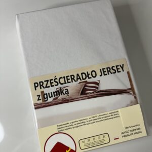 PRZEŚCIERADŁO JERSEY Z GUMKĄ PRODUKT POLSKI - BIAŁE - 0001